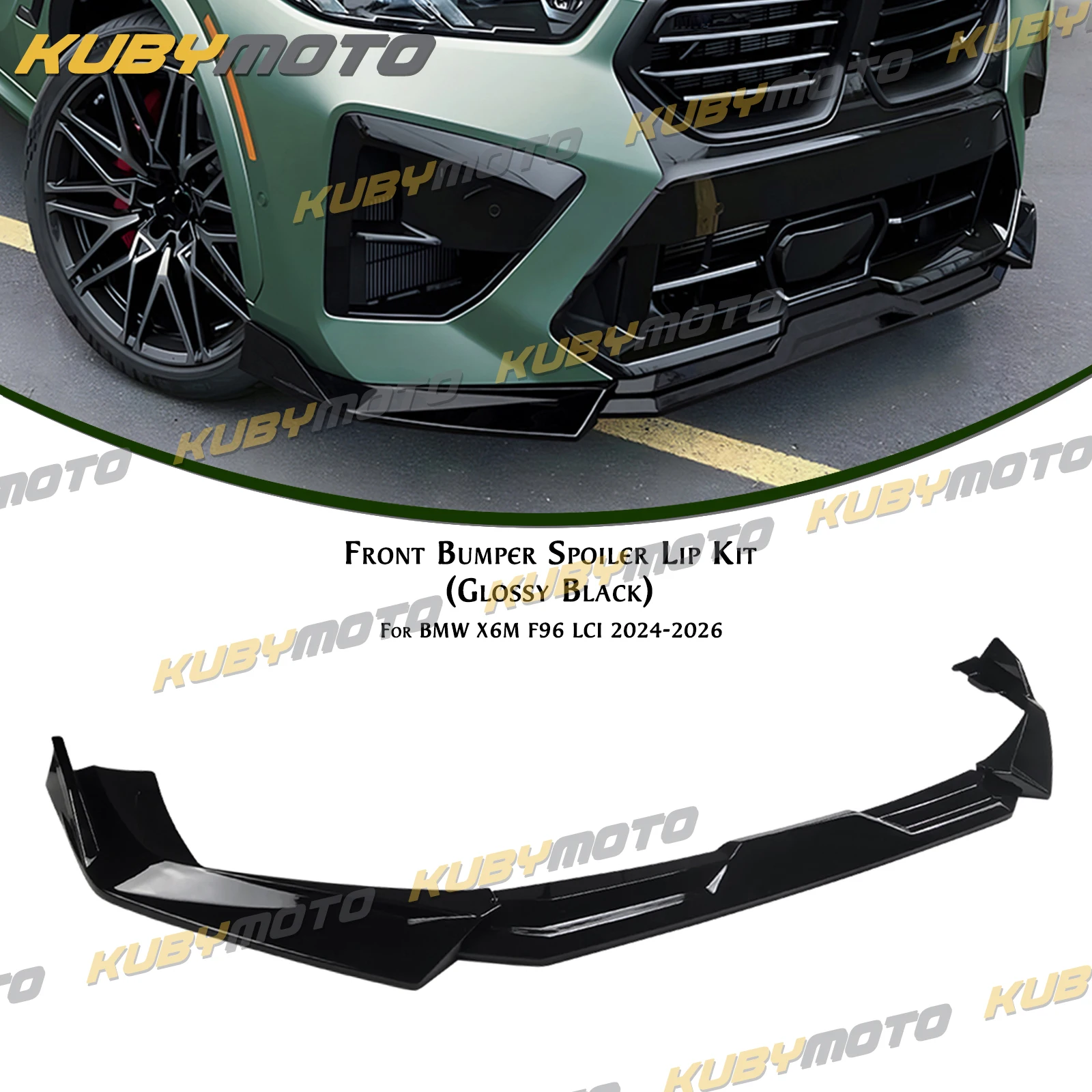 

Car Front Spoiler Lip Lower Splitter Blade For BMW X6M F96 LCI 2024 2025 2026