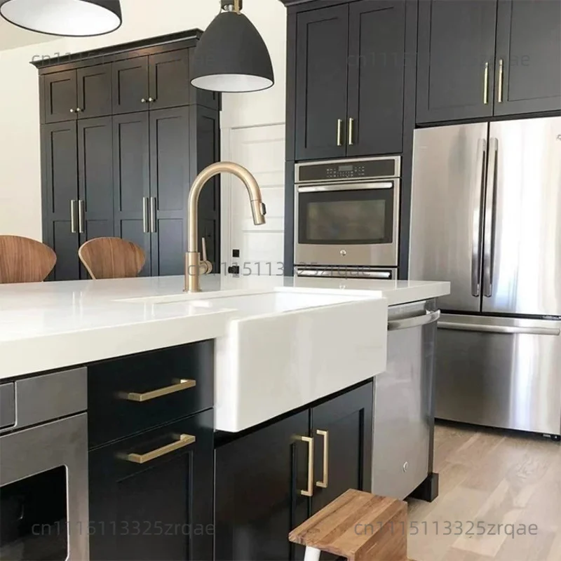 Kitchen ceramic sink front open semi-embedded single sink vegetable basin