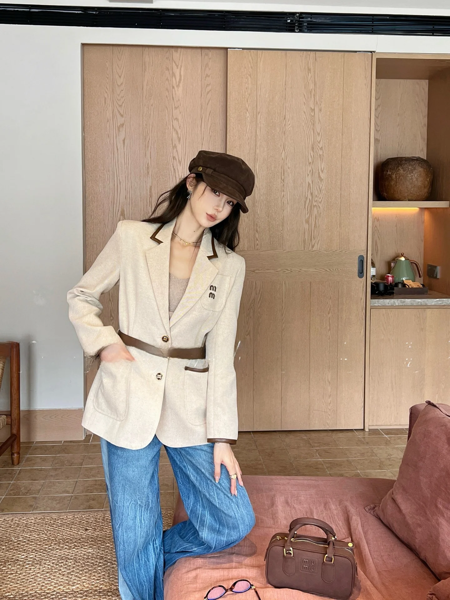 

Ретро-костюм с цветным поясом, женский, стройнящий, высокого качества, для женщин, размеры в наличии