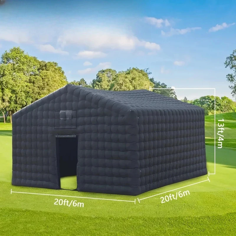 

High Quality Stock FT Disco Black House Cube Inflatable Tent Portable Nightclub Inflatable House Party Events