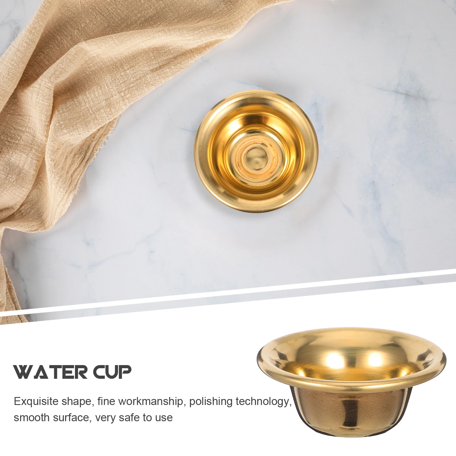 

7Pcs Small Brass Offering Cups Water Bowls for Temple Ritual Worship Supplies Sacrifice Water Cup Tibetan Offering Bowl