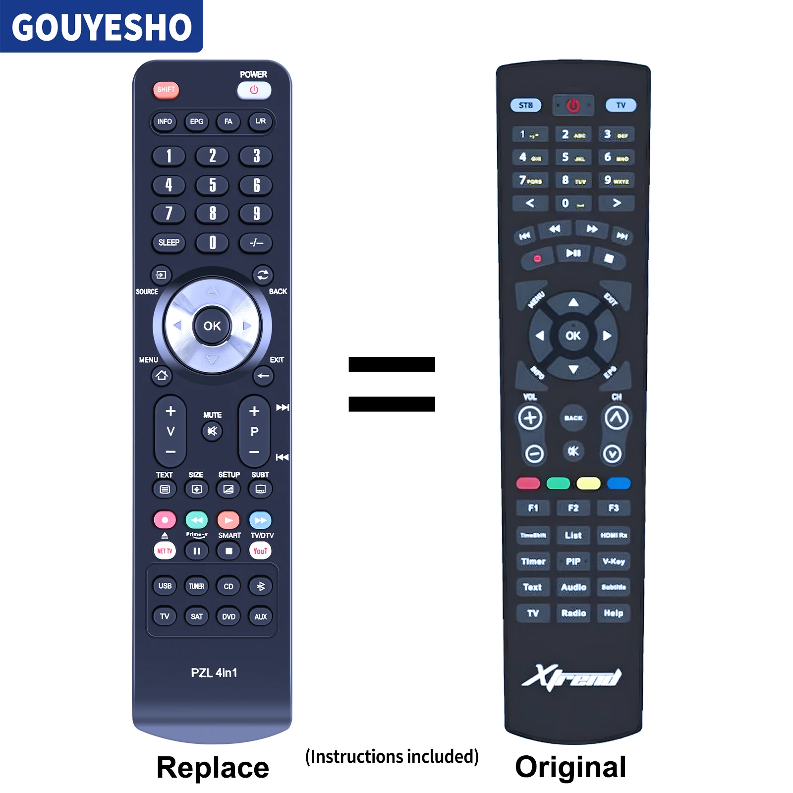 

New Remote Control for Xtrend ET10000 Et 10000 ET-10000 ET-8000 ET8000