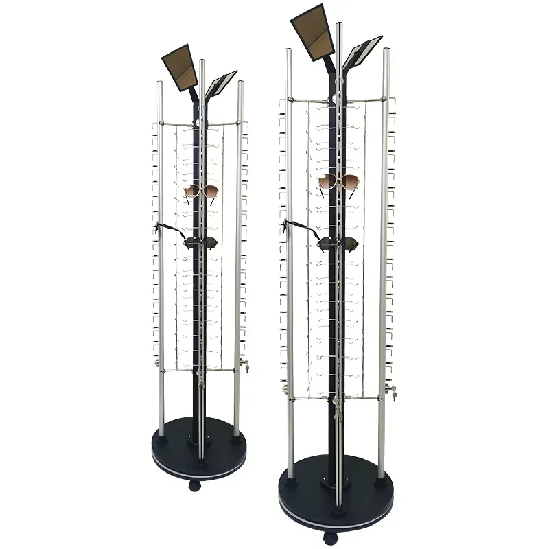 lockable sunglass display racks wall mounted eyeglasses display rods thicker eyewear display stands