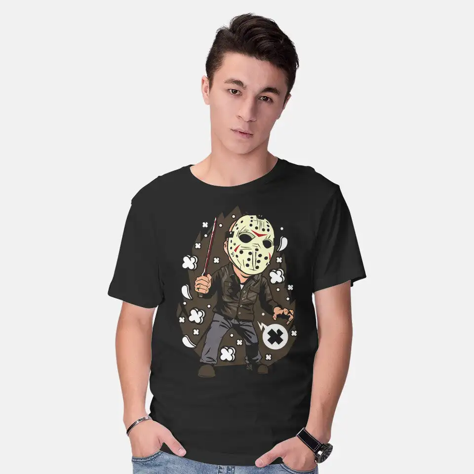 Voorhees Cartoon Unisex T-shirts for Man Woman Short Summer Tees Casual Cotton Luxury brand Fashion Couple's Cloths