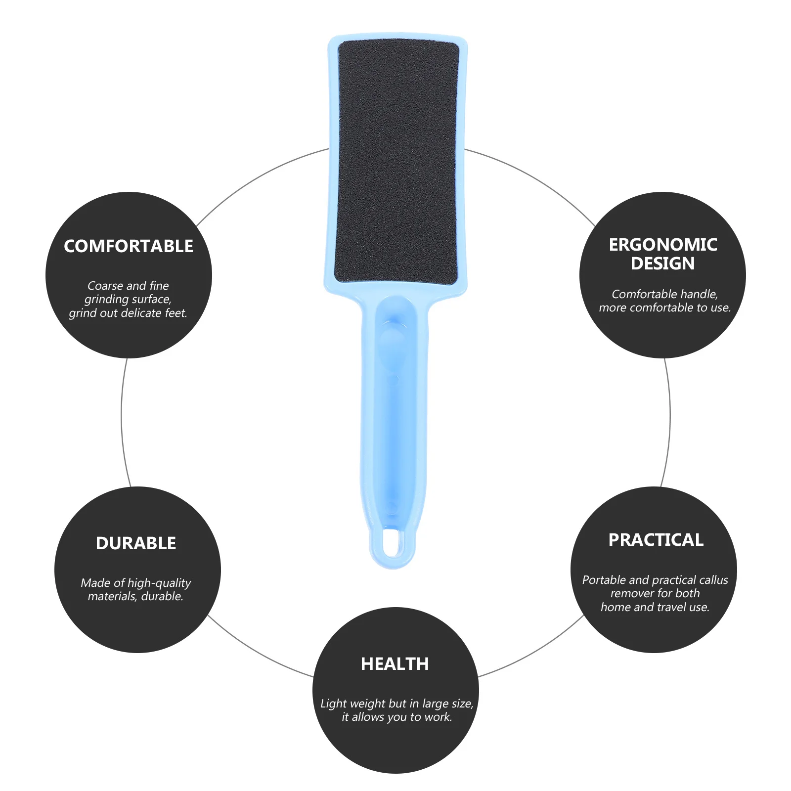 

3pcs Double-Sided Foot File Large Size Coarse Delicate Grit Foot Rasp Tool For Dead Skin Removal Pedicure Care Accessory