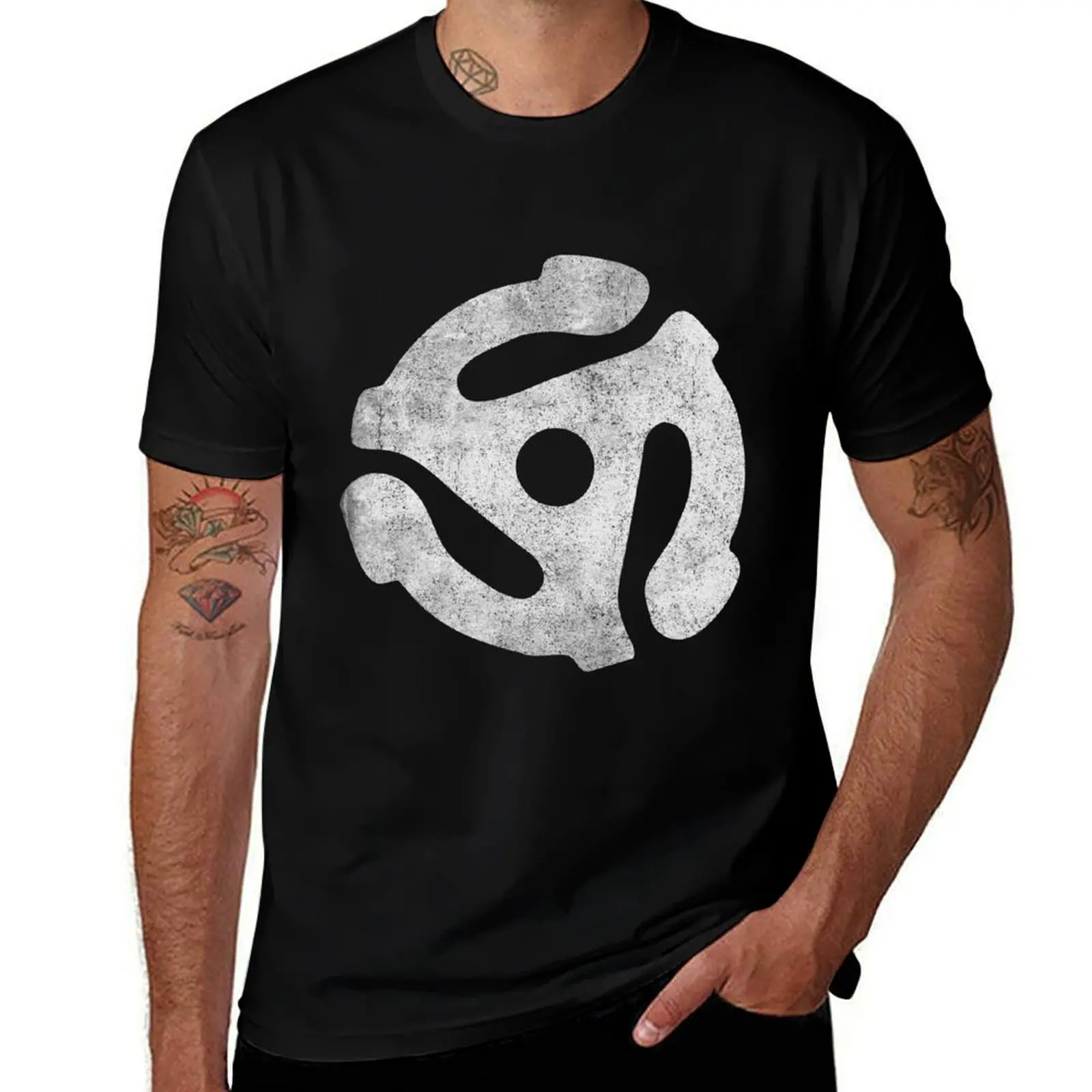 Vintage 45 Rpm Record Adapter T-Shirt Holiday Party for Men T-Shirt