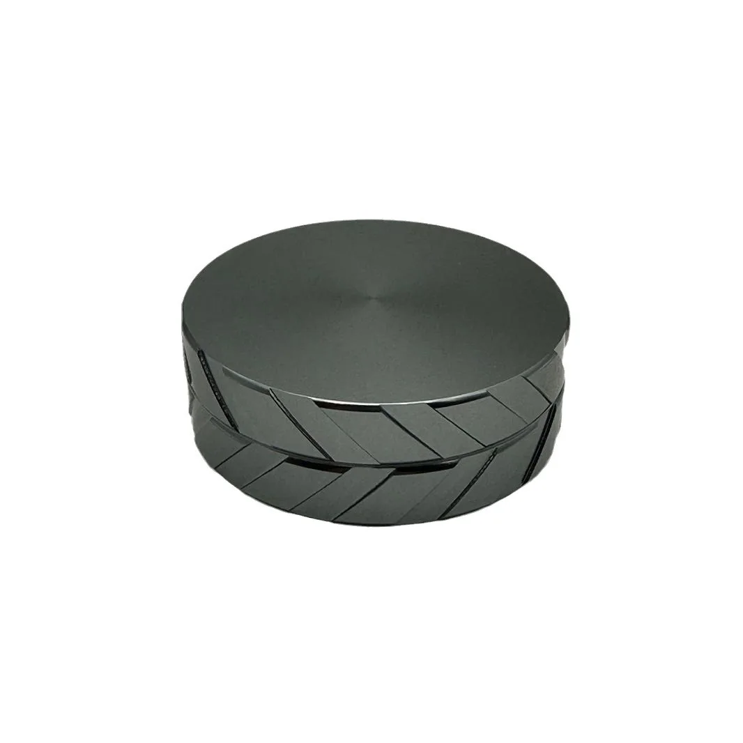 63mm 2-Layer Aluminum CNC Herbal Grinder | Tire-Seal Shape Roller | High-Precision Tobacco & Herb Crusher