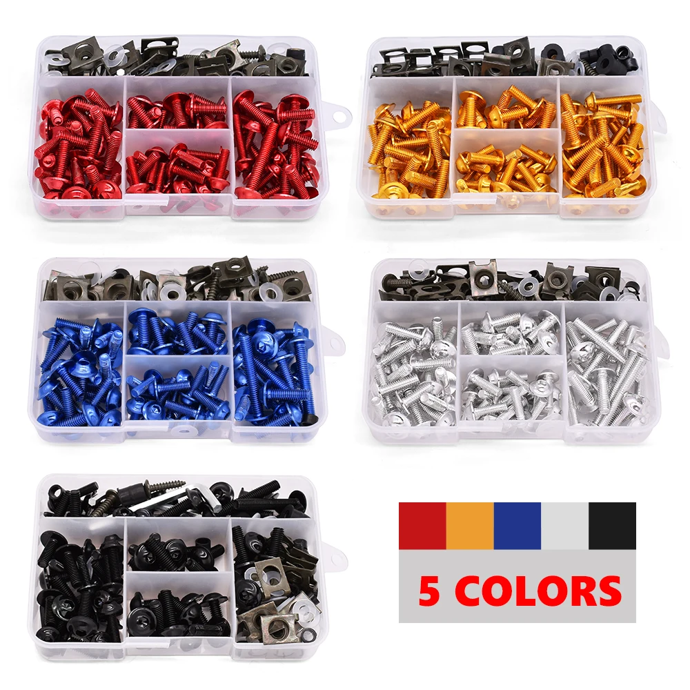 Aluminum Motorcycle Fairing Screws Nuts Kit Moto Body Work Bolts Screw For Kawasaki ZZR600 ZX10R ZX12R ZX6R ZX14R Z1000SX Z750