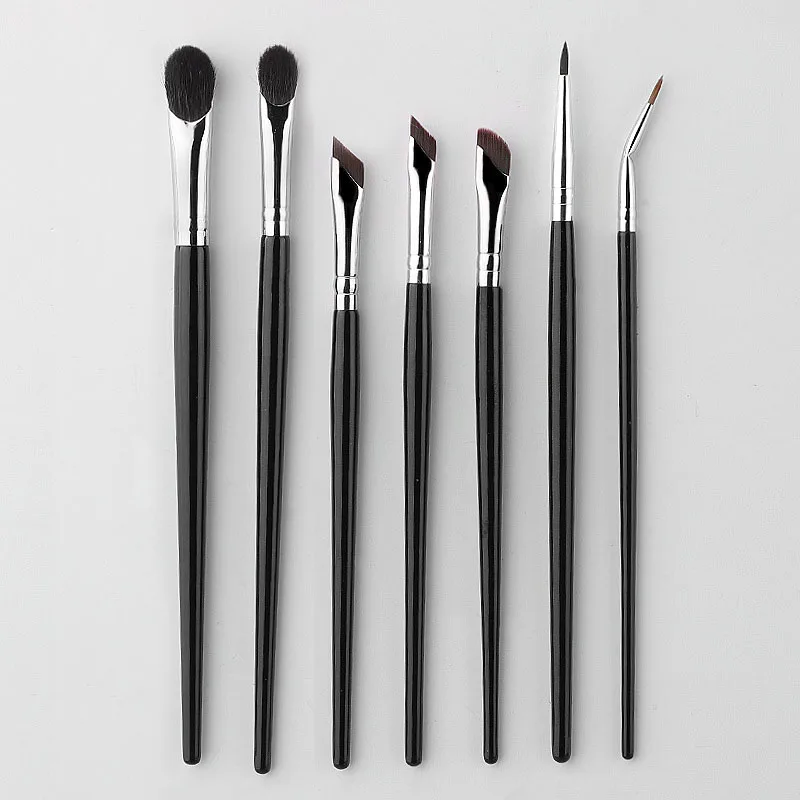 Karsyngirl 7 Pcs Eyeliner Brush Professional Eye Liner Brushes Angled Flat Definer Ultra Fine Bent Pencil Point Eyeliner Brushes