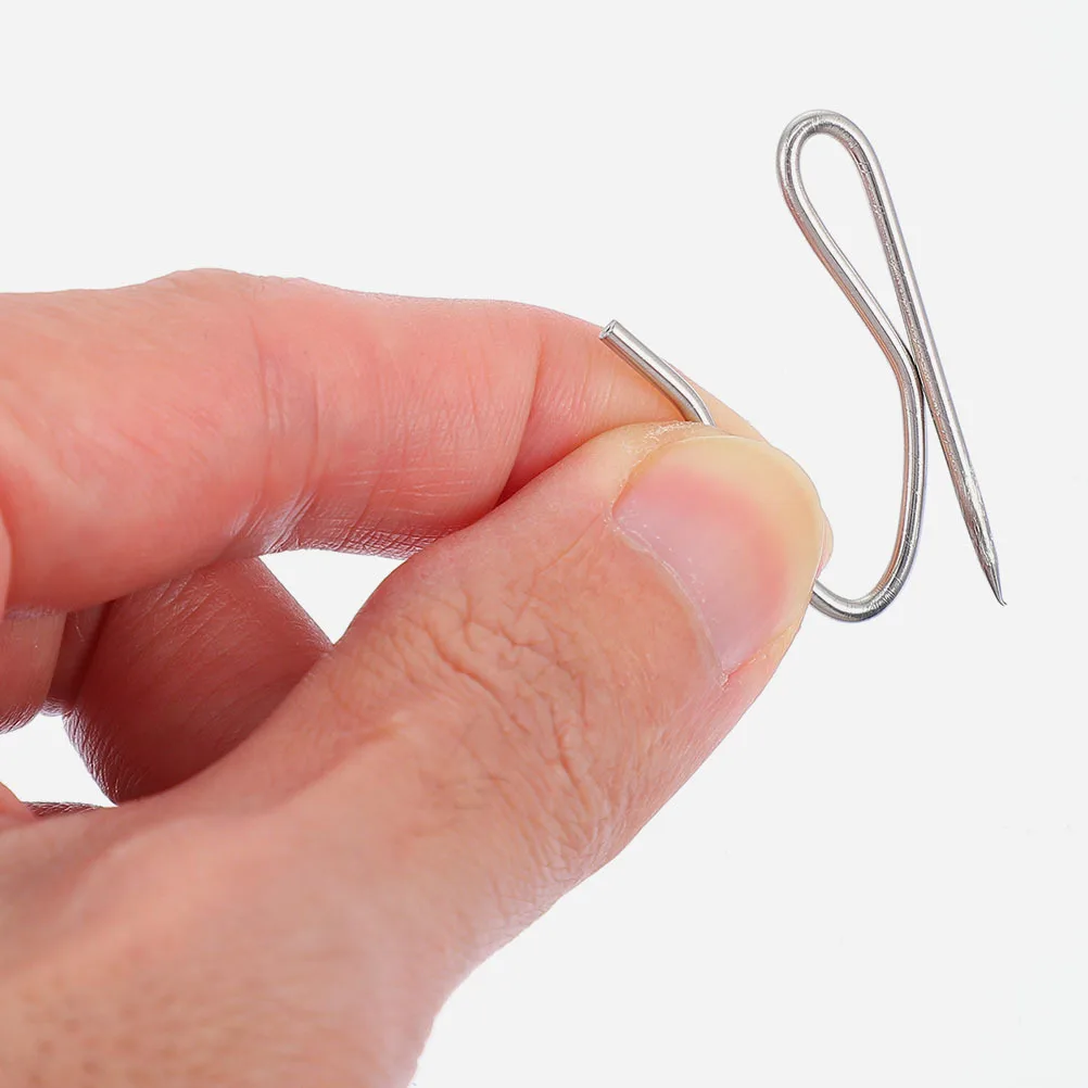 

58Pcs Metal Curtain Hooks Pin-on Design Easy to Slide for Various Curtains Home Decoration Curtain Hooks for Drapes