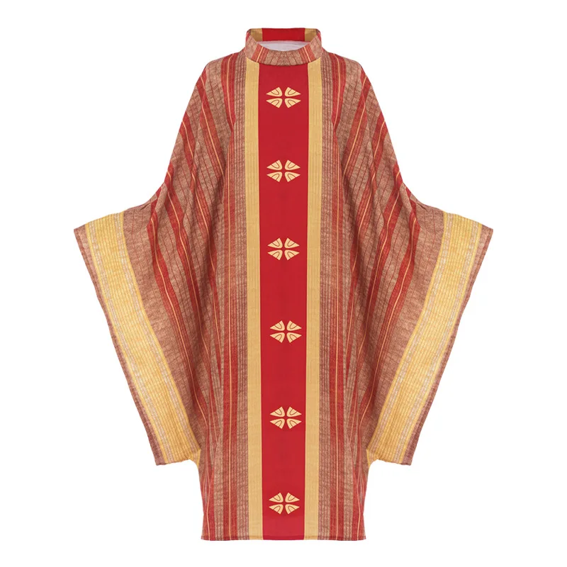 Halloween Catholic Priest Clergy Chasuble Church Mass Vestment Robe Chasuble Priest Vintage Baggy Robe Gown Cape for Men Women