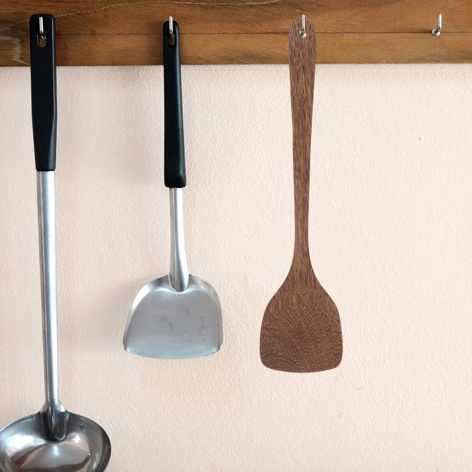 

Chicken Wing Wood Spatula Turner Lightweight Heat Resistant Nonstick Wok Cooking Utensil Wooden Kitchen Tool for Home Outdoor