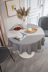 New 150 cm Cotton Table Cloth Round Tablecloth Art Household Europe Dining Table Cover Home Table Mat Dust Cover Home Decoration
