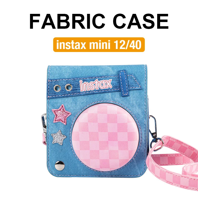 

Instax Mini 12/40 Fabric Camera Case Soft Protective Case with Strap CAA88
