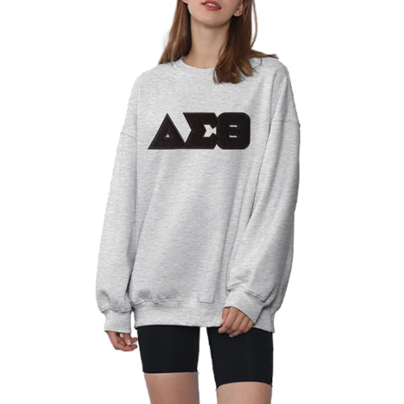 Customize Black Greek Letter Chenille Patches Embroidered Fashion Delta Sigma Theta AKA Sorority Appliques For Jacket
