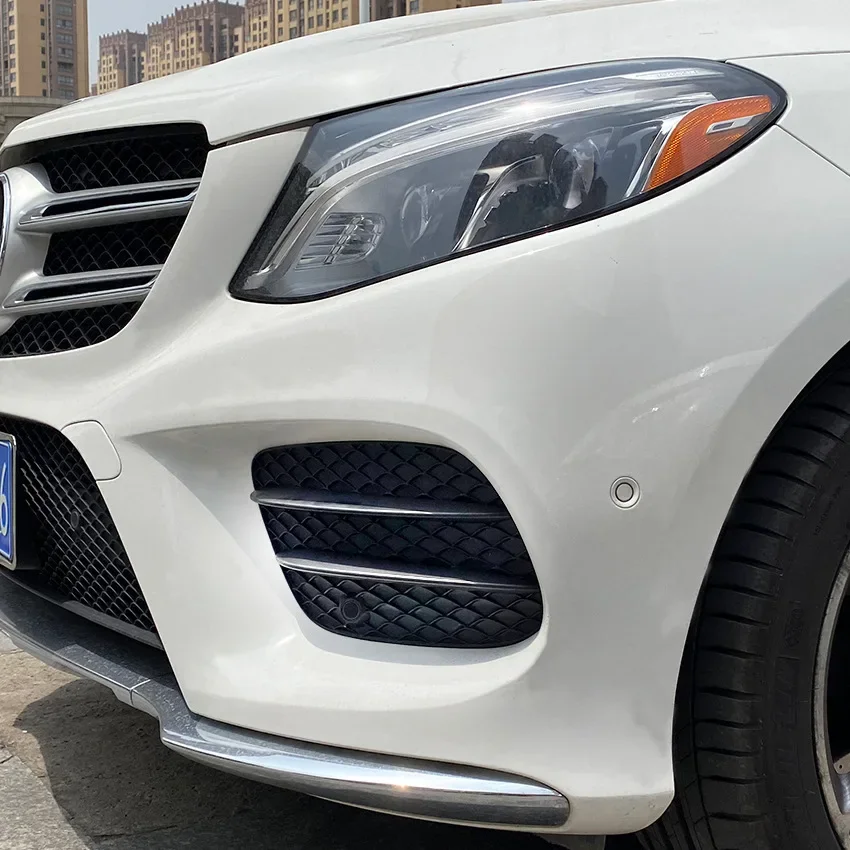 2020 To Up For Mercedes Benz GLE GLS GLE Coupe W166 X166 C292 AMG Front Bumper Lip Grille Fog Lamp Hoods Cover Trim Styling