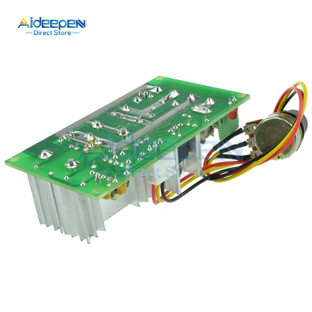 DC10-60V منظم سرعة محرك التيار المستمر 12 فولت 24 فولت 36 فولت 48 فولت وحدة محرك عالية الطاقة PWM وحدة تحكم سرعة المحرك 20A منظم التيار