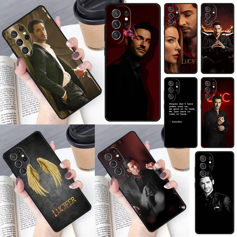 Lucifer Morningstar Cover For Samsung Galaxy S23 Ultra S22 S20 S21 FE S8 S9 S10 Plus Note 10 20 Ultra phone Case