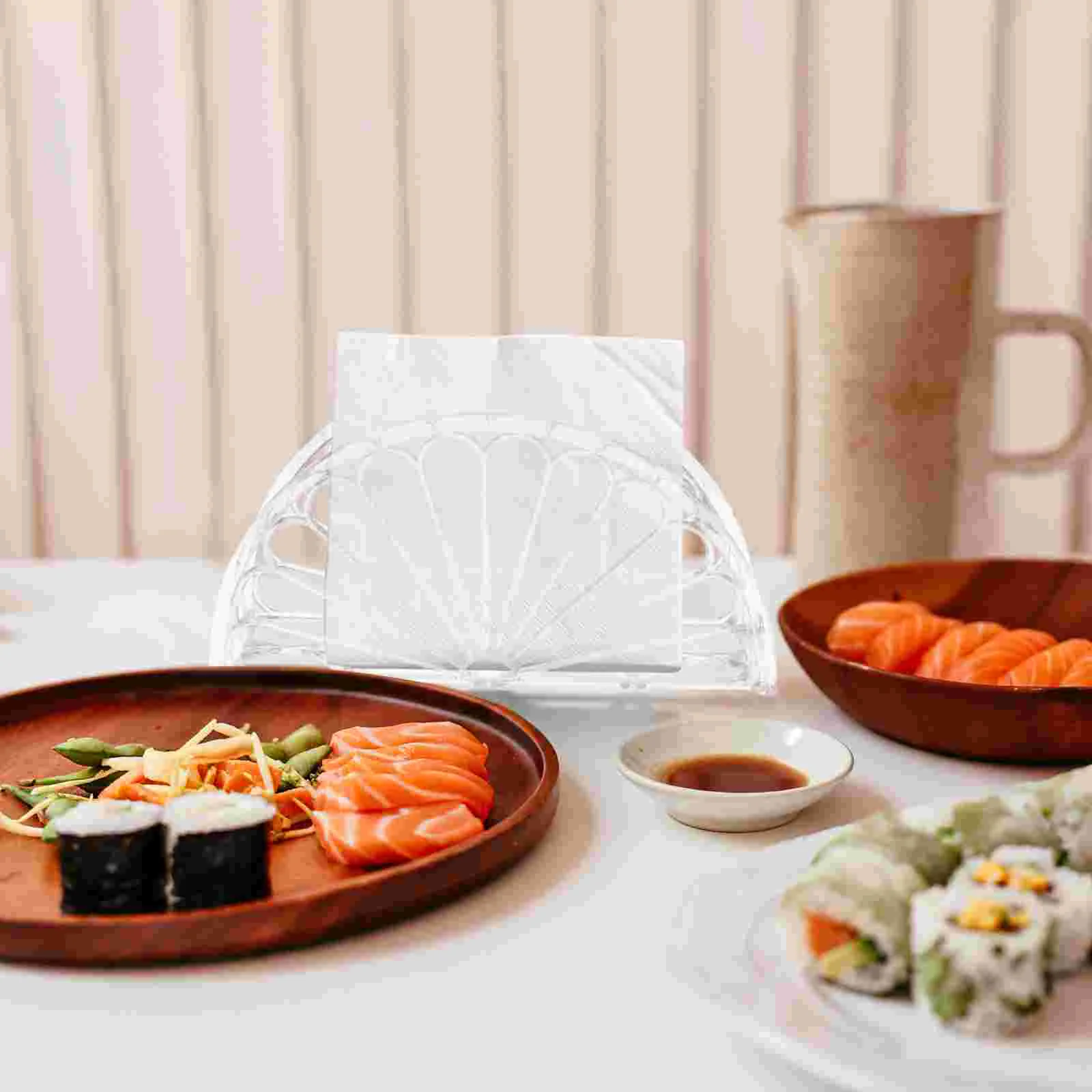 Porte-serviette transparent, serviette décorative, support d'évaluation