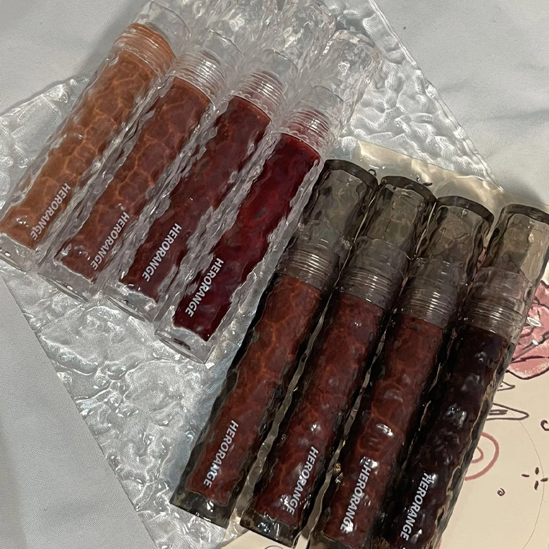 HERORANGE Glacier Rock Mirror Water Glazed Lip Glaze spendet Feuchtigkeit und bildet einen Film, der nicht leicht verblasst. – Detail 3