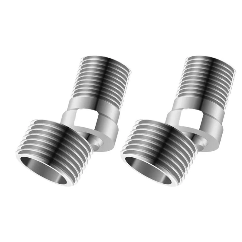 

Stainless Steels Shower Tap Adapter 360 Degree Adjustable Angled Bents Base Extended Angled Showerhead Corner Joint