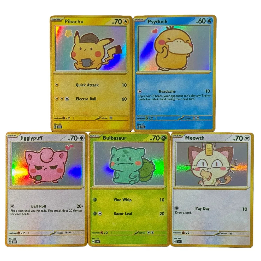 potdemiel-pokemon-cartoes-kawaii-q-versao-psyduck-bulbasaur-jigglypuff-meowth-jogo-colecao-cartoes-pokemon-ptcg-cartao-presente