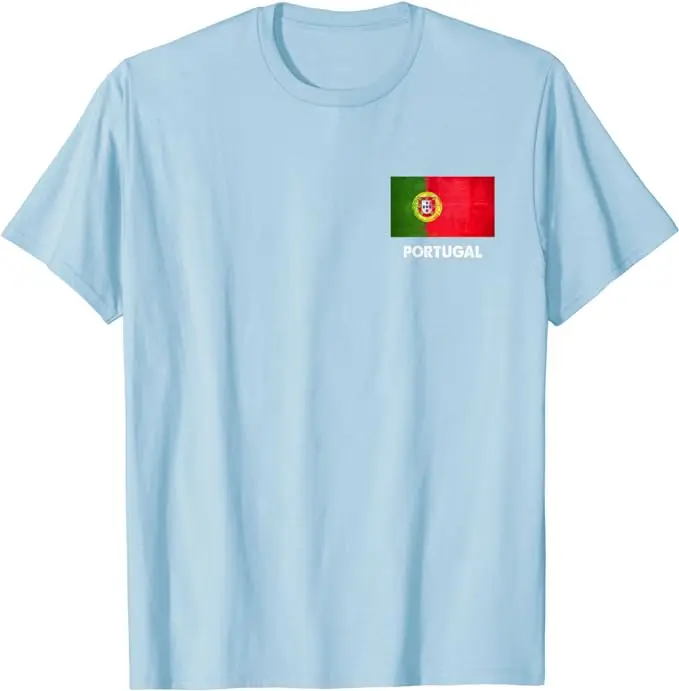 Portugal Flag | Portuguese T-Shirt Coat of Arms Tee Flag Souvenir Gift Lisbon Outfit Portugal Soccer Ball Shirts Futbol Clothes