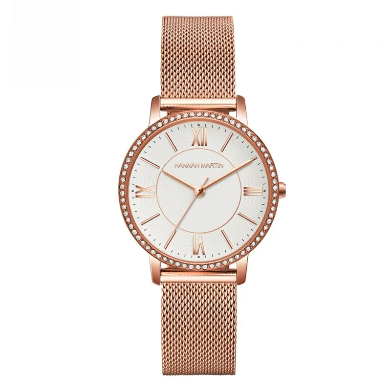 ZHANHU Japan Quartz Movement Ladies Watch High Quality Ultra-thin Women Stainless Steel Mesh Waterproof Clock