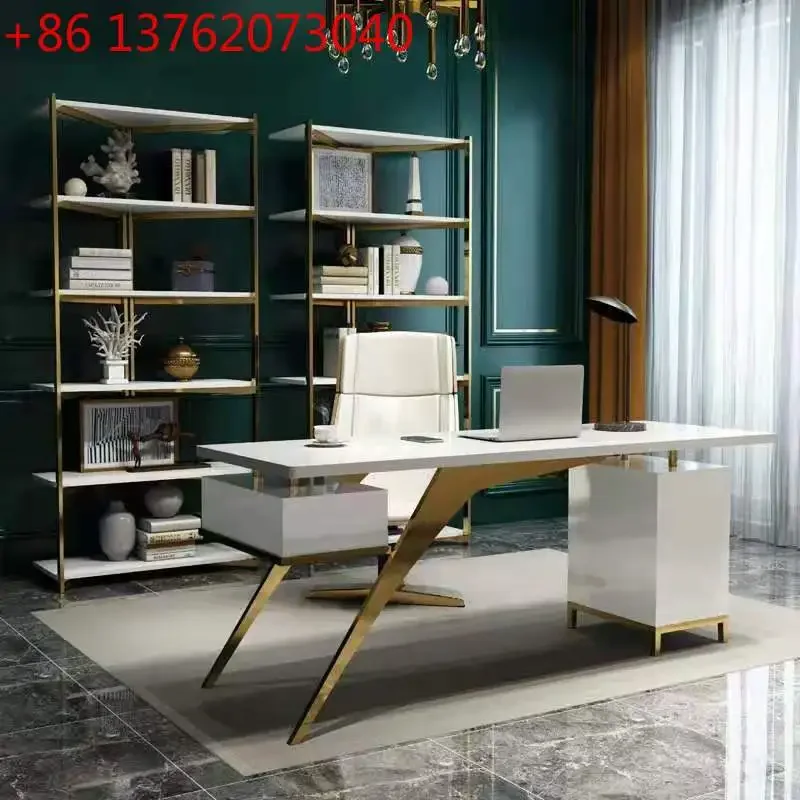 

Постмодернистский стол в стиле лёгкой роскоши, простой офисный стол, стул для работы, письменный стол