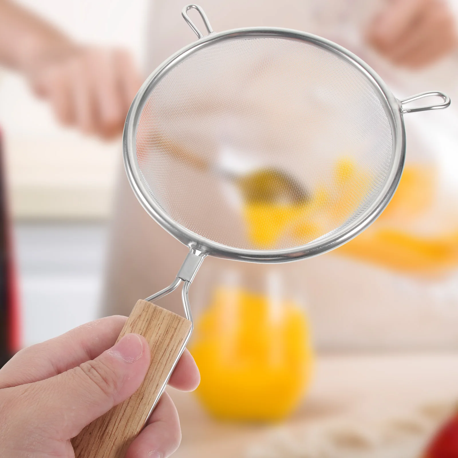 

2Pcs 304 Stainless Steel Mesh Strainer Colander Kitchen Tool Soy Milk Juice Sieve 12 5cm 14cm Easy Clean Durability Fine