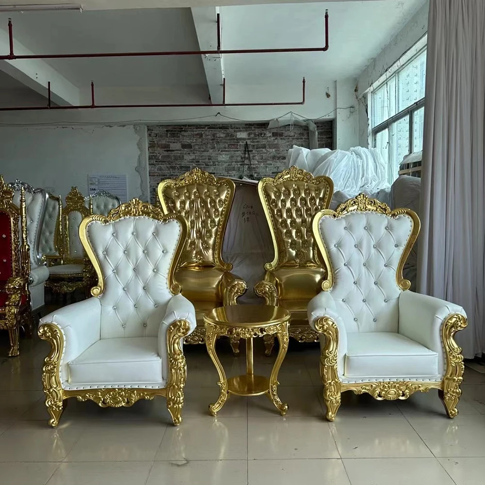 

Furniture Events Wedding High- Back Cheap King Wedding Bride and groom Throne Chair