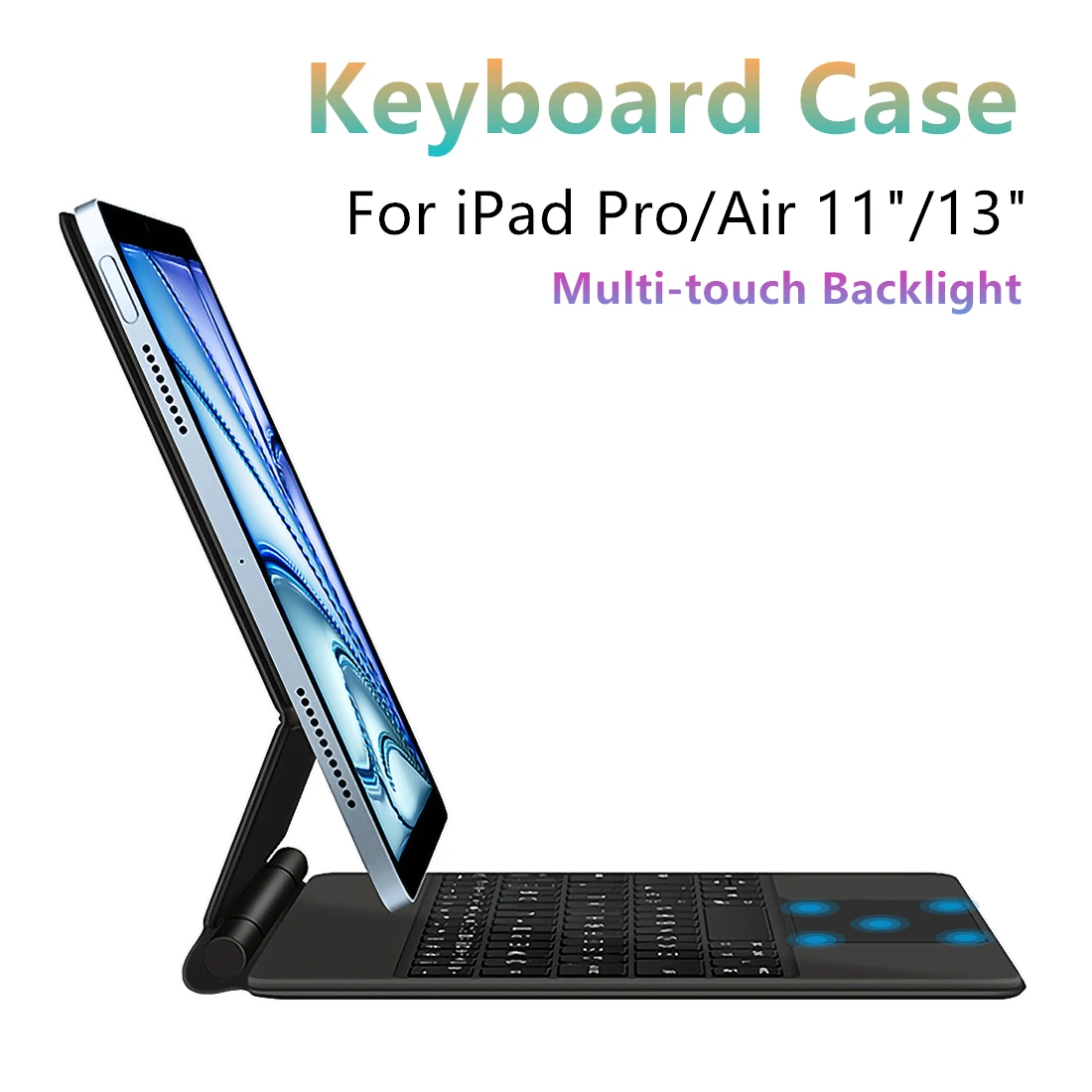 Teclado mágico Folio para el nuevo iPad Air 13 pulgadas M2 2024 funda magnética para iPad Pro 12,9 6th 2018-2022 teclado retroiluminado con panel táctil