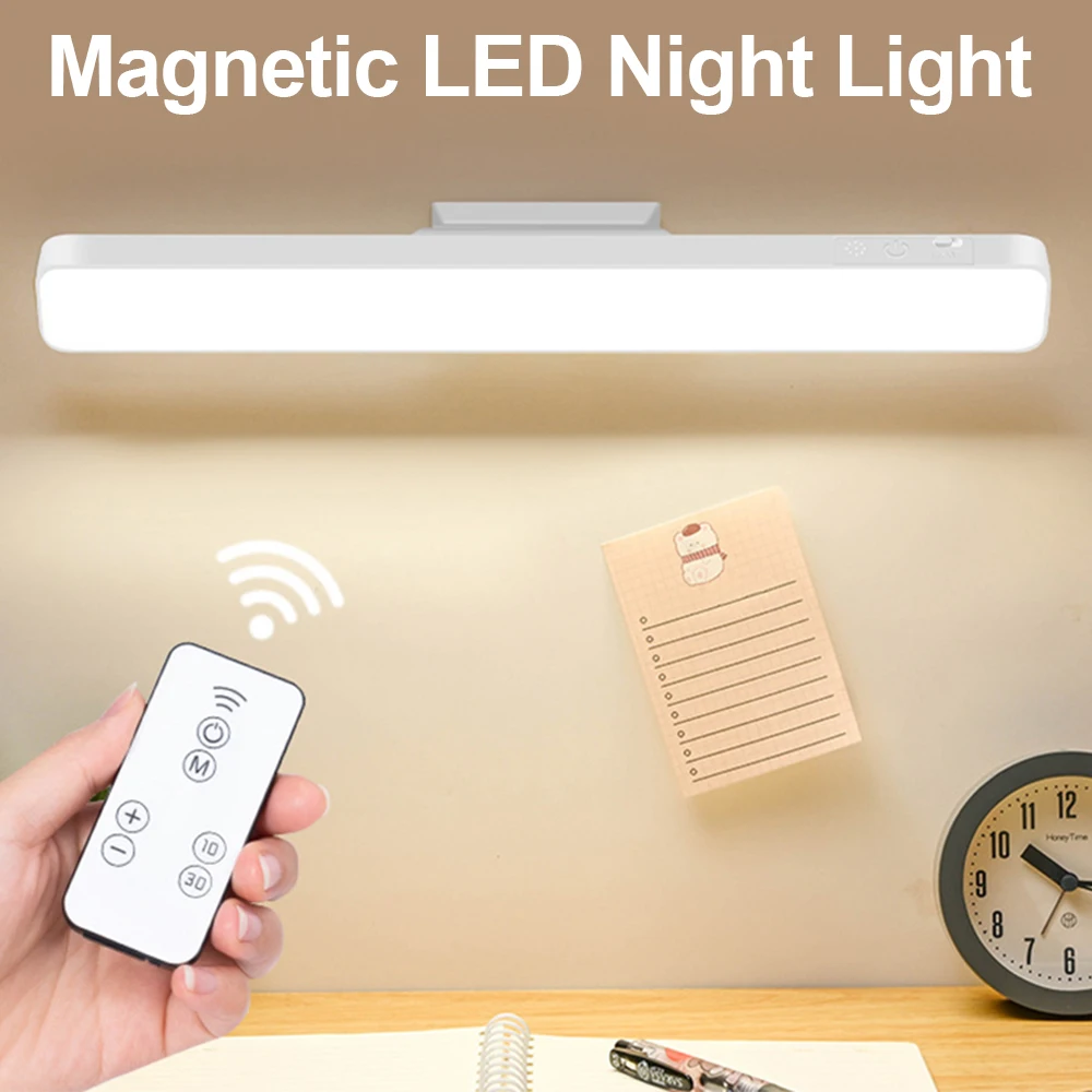 

LED Night Light Magnetic Desk Lamp USB Rechargeable Dimming Table Lamp Home Office Bedroom Bedside Reading Book Light