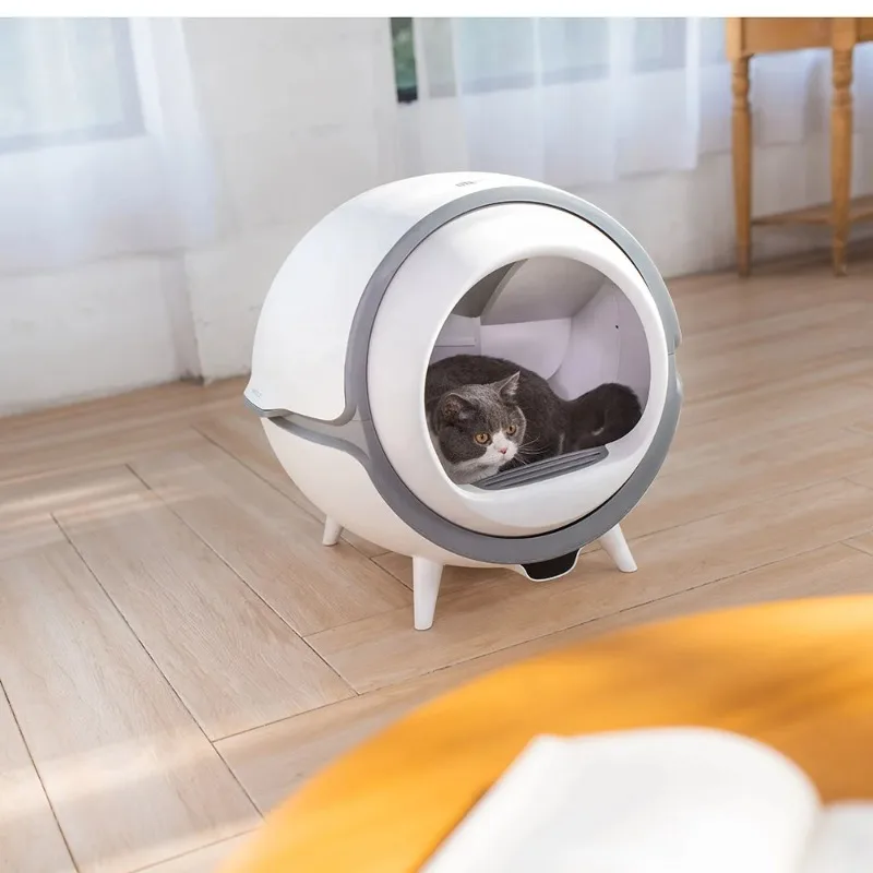 Manufacturer New Design Smart Cat Litter Box Plastic Easy Cleaning  Automatic