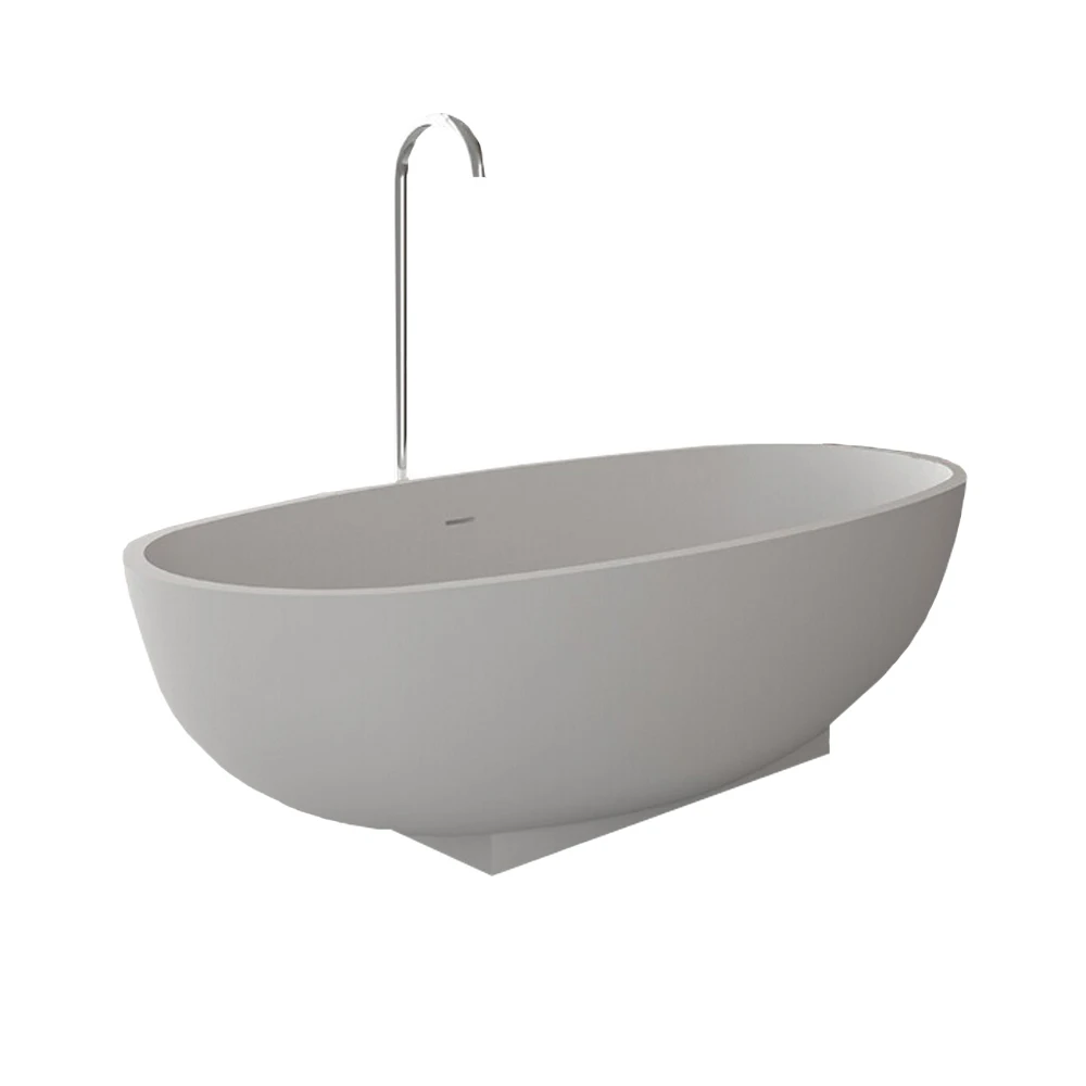 

1700mm Solid Surface Stone Pure Acrylic Bathtub Oval Freestanding Corian PMMA Tub RS65102A