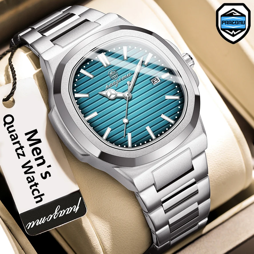 

PAAZOMU классические мужские часы из нержавеющей стали кварцевые водонепроницаемые мужские часы деловые часы мужские часы лучший бренд класса люкс мужские часы