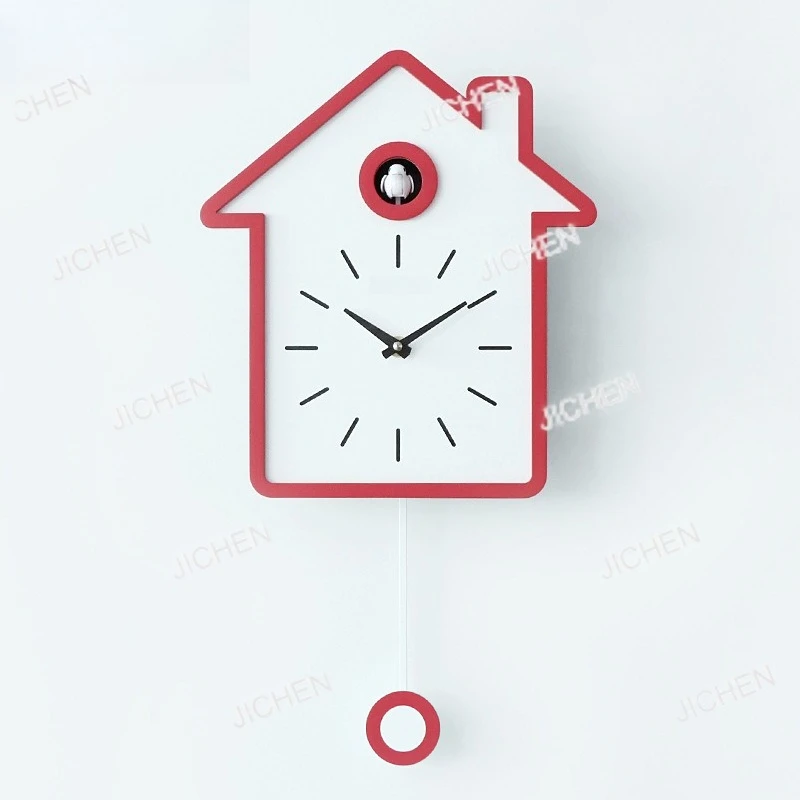 

Современные часы с кукушкой, маятниковые настенные часы, бесшумные часы, роскошные часы с механизмом птиц, настенный домашний декор, украшение для гостиной, подарок