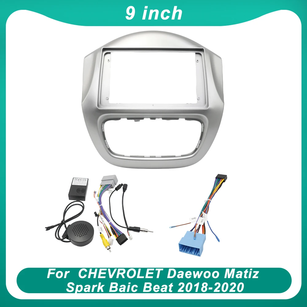 Marco estéreo Android de Radio de 9 pulgadas para CHEVROLET Daewoo Matiz Spark Baic Beat 2015-2020 arnés de cable para salpicadero de navegación canbus