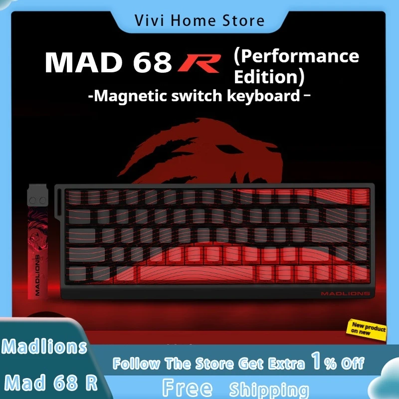 【Pre Order】 Madlions Mad60/68 HE Magnetic Switch Mechanical Keyboard Wired 8k Hot Swappable Custom Gaming Keyboard Valorant