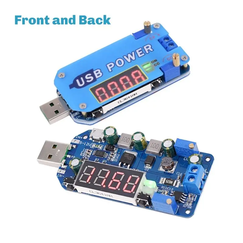 AED6-verstelbare DC-DC-convertermodule 15W met CC CV USB Step Up/Down Boost Buck 5V naar 30V uitgang met Shell Case