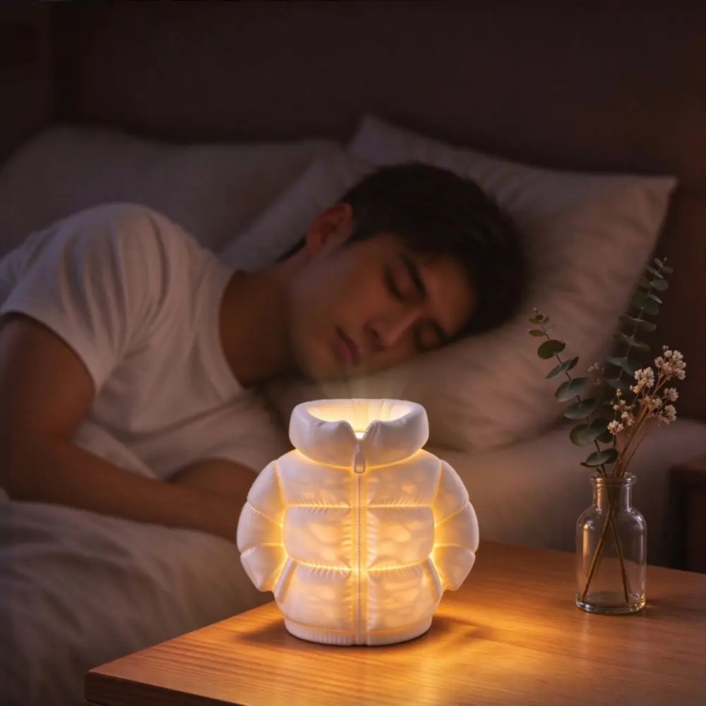 Puffer Jacket Shaped Puffer Jacket Night Light Cover Cute Clothing Style Fine Craftsmanship Lamp Shade Warm Ambient Light