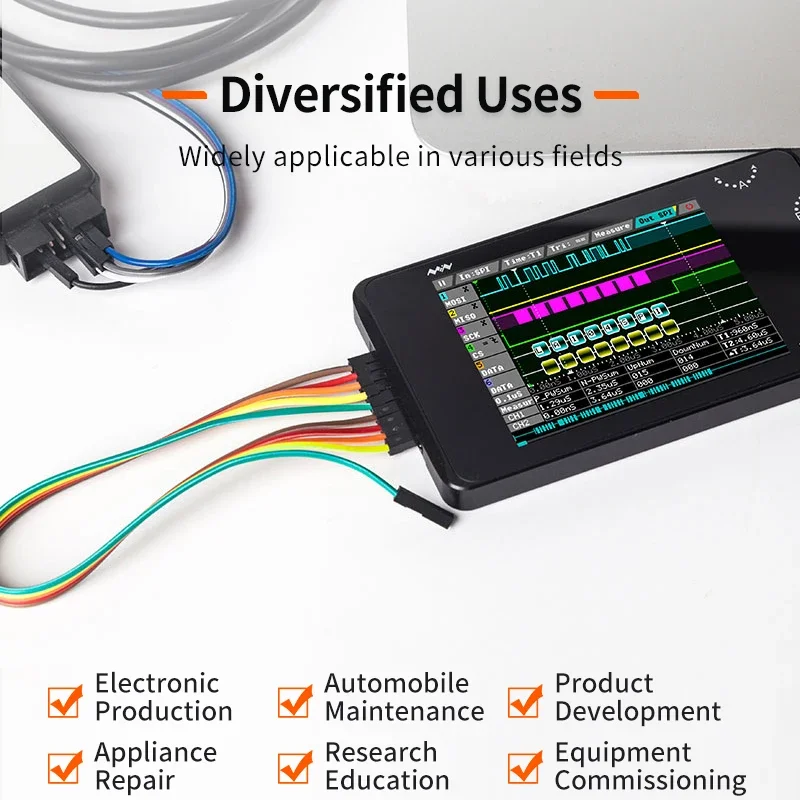 عرض ساخن لعام 2025 محلل منطقي LA104 عينات مساعد تصحيح الأخطاء بأربع قنوات تحليل بروتوكول 100 ميجا هرتز ومتاجر الإشارات الرقمية