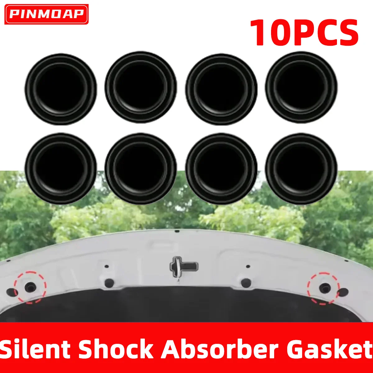 10pcs Car Door Collision Buffer Pad Black Circular Silicone Shock Absorber Pad Car Door Panel Shock Absorber Pad Car Accessories
