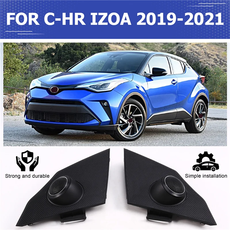 

Car Interior Front Tweeter Speaker Boxes Dashboard Audio Cover Cap Panel Refitting Accessories For Toyota IZOA C-HR CHR 19-21