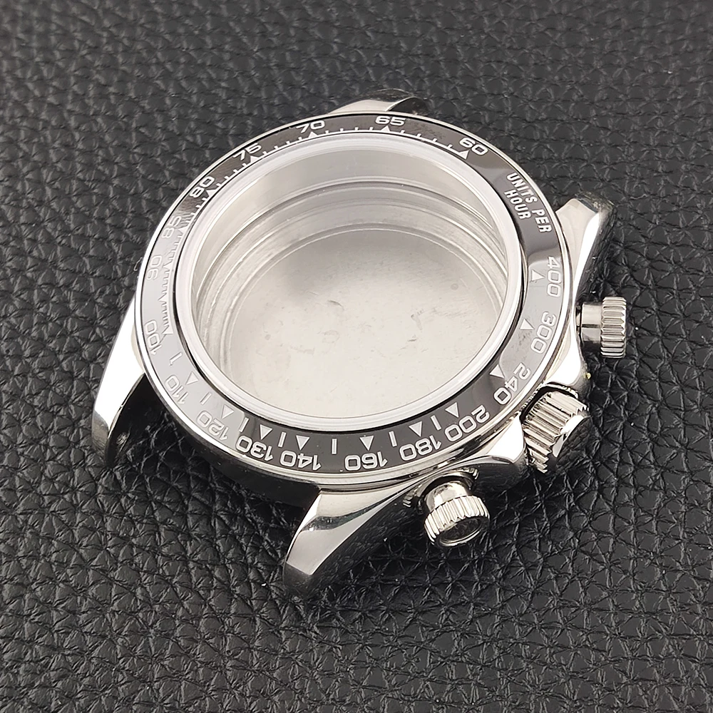 

39.3mm VK63 Case Sapphire Glass Silver Stainless Steel Case fit VK63 Movement Case 20mm Strap Watch Accessories Watch Box