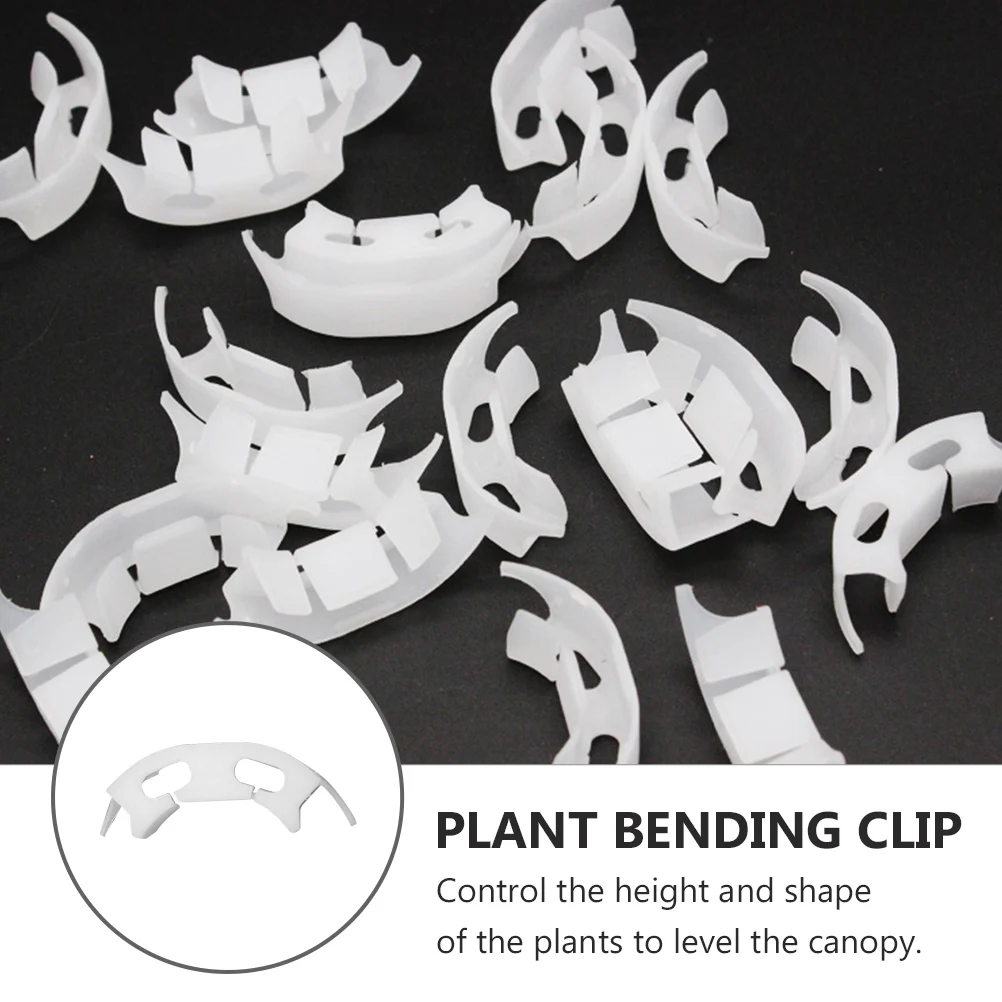 

100 Pcs Plant Curved Clip Tomato Vine Hanging Clips for Plants Vegetable Fastening Trellis Clamp Tomatoes Branches Support