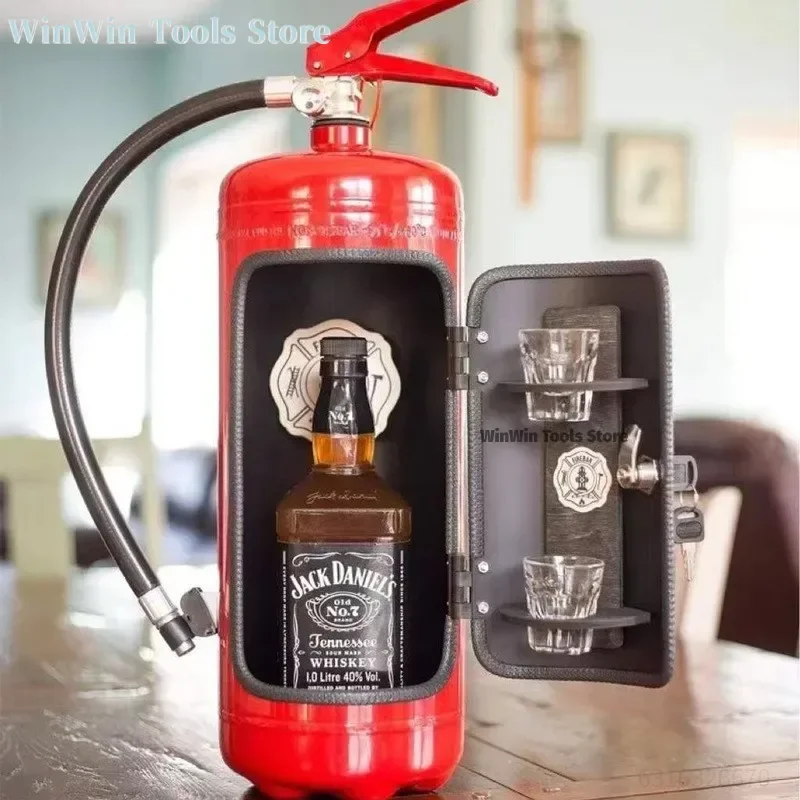 حار بيع طفاية حريق صغيرة النمذجة خزانة مشروبات هدية الكريسماس يمكن بار هدايا الرجال الإبداعية صندوق تخزين النبيذ موزع #1