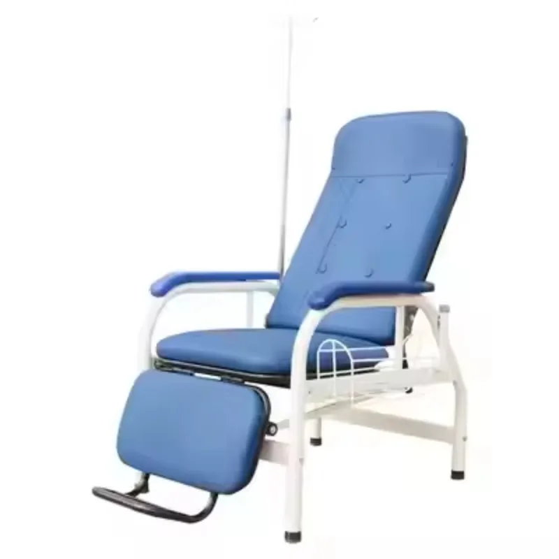 Adjustable PU Mattress Transfusion Foldable Hospital Chair Patient Infusion Chair Portable Hospital Recliner Transfusion Chair