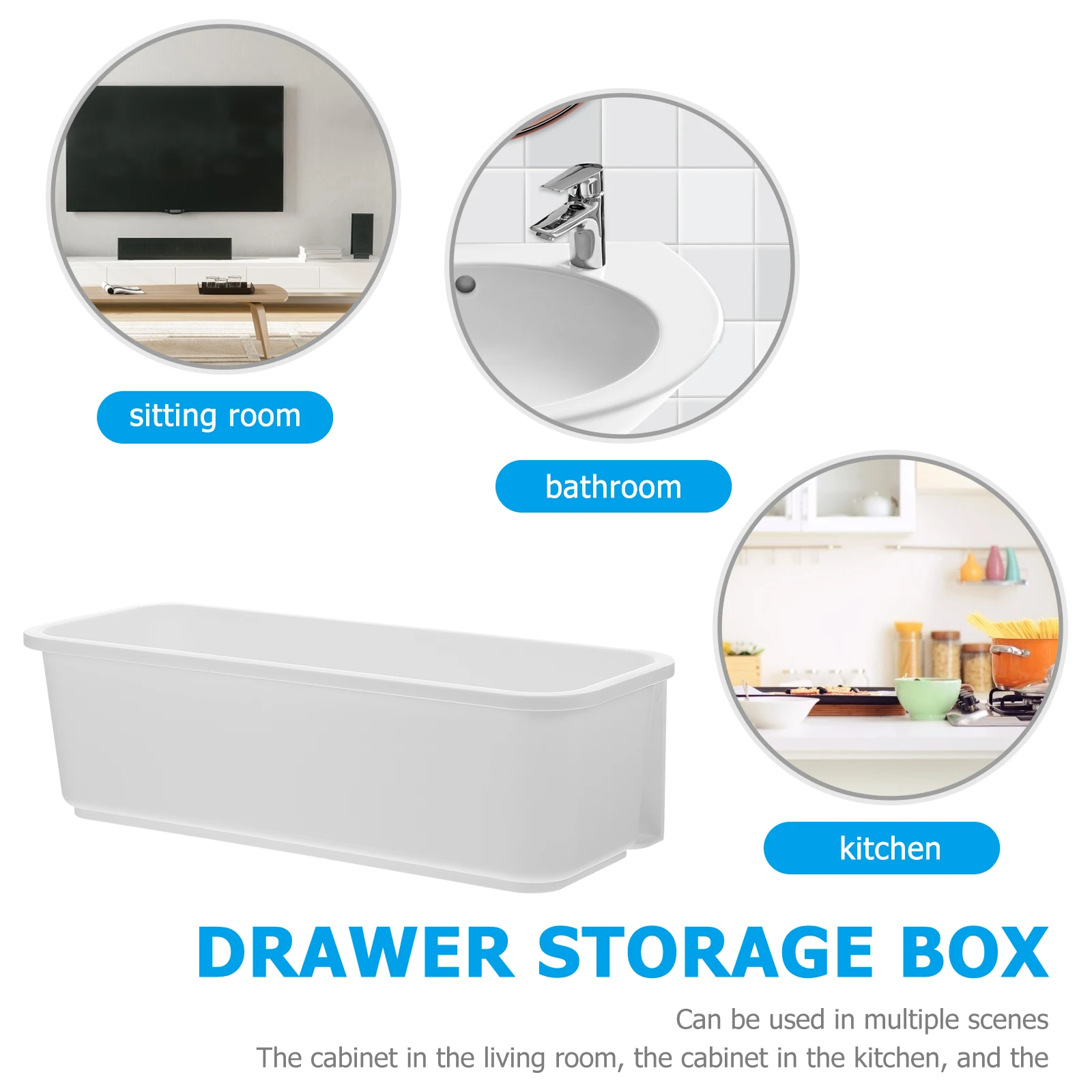 1 set Drawer Storage Box Kitchen Organizer Multifunctional Plastic Pantry Bins Condiment Holder Sundry Sorting Container Cutlery