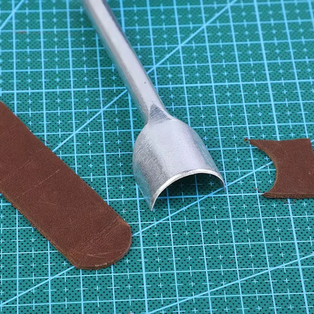 1Pcs 10-50mm Leather Craft Tool Half Round Leather Punching Arc-shaped Punch Handmade Semicircular Wallet Edge Trimming Tool
